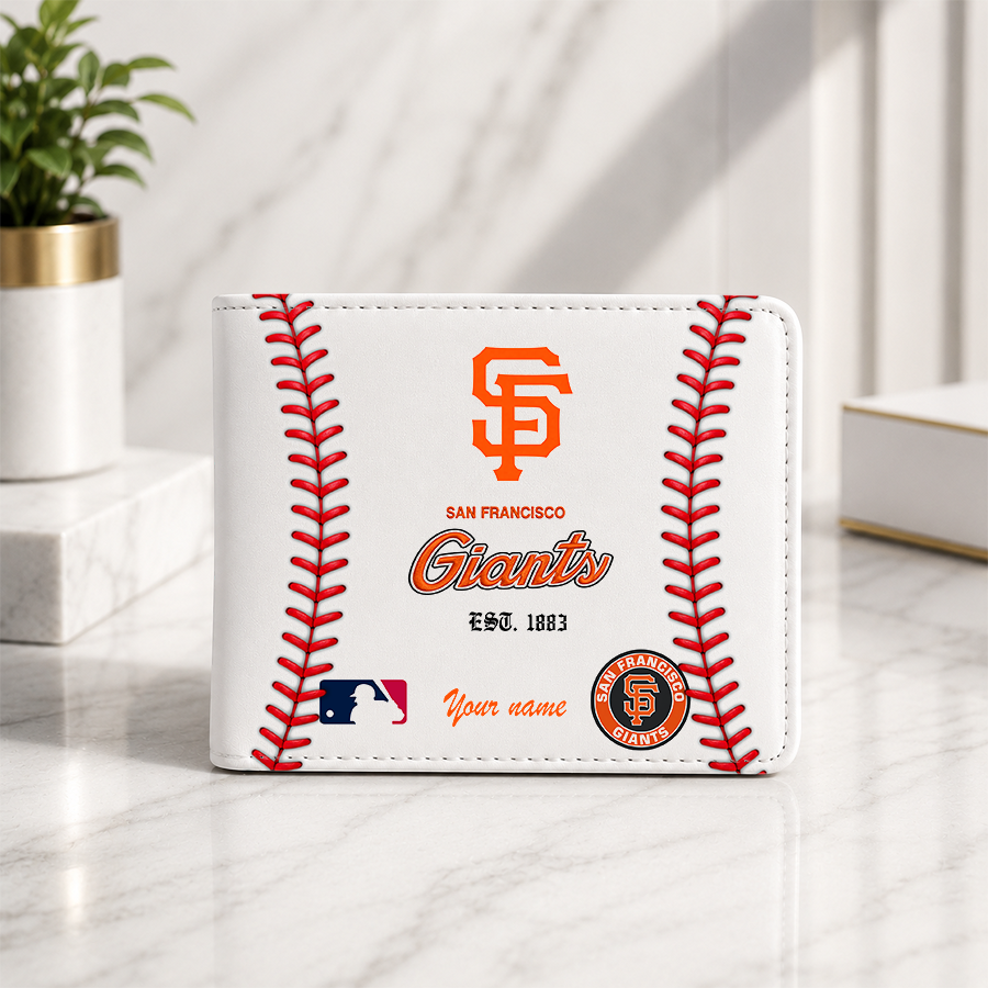 LIMITED EDITION - NEW CUSTOMIZED MLB06 SFG SAN FRANCISCO GIANTS LEATHER WALLET