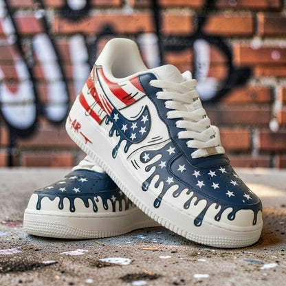 [HOT DEAL] NEW CUSTOMIZED PATRIOTIC AMERICAN FLAG AIR FORCE 1 SHOES