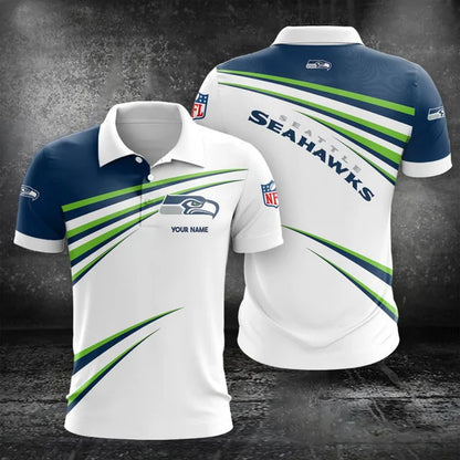 VIRAL EDITION - NEW CUSTOMIZED NFL06 SSH SEATTLE SEAHAWKS POLO, T-SHIRT & SHORT PANTS SET