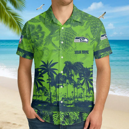 LIMITED EDITION - NEW CUSTOMIZED NFL06 SSH SEATTLE SEAHAWKS UNISEX HAWAIIAN SHIRT