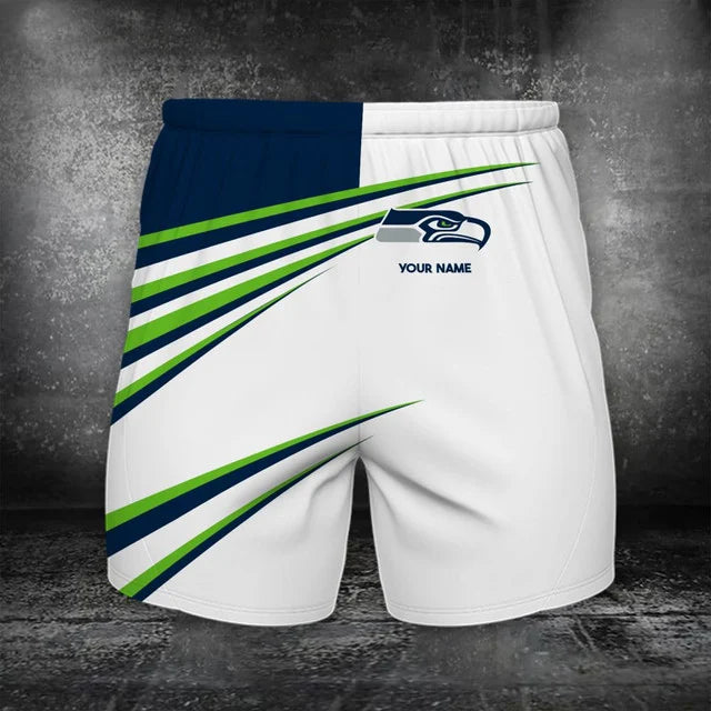 VIRAL EDITION - NEW CUSTOMIZED NFL06 SSH SEATTLE SEAHAWKS POLO, T-SHIRT & SHORT PANTS SET