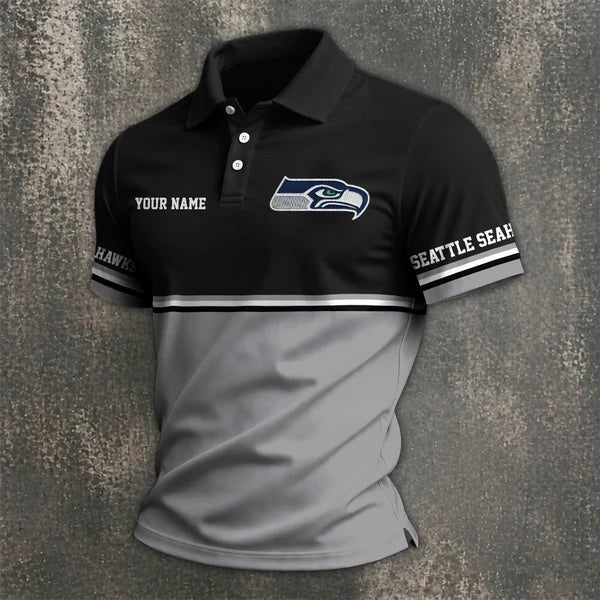 [SPECIAL OFFER] NEW CUSTOMIZED NFL06 SSH SEATTLE SEAHAWKS POLO SHIRT