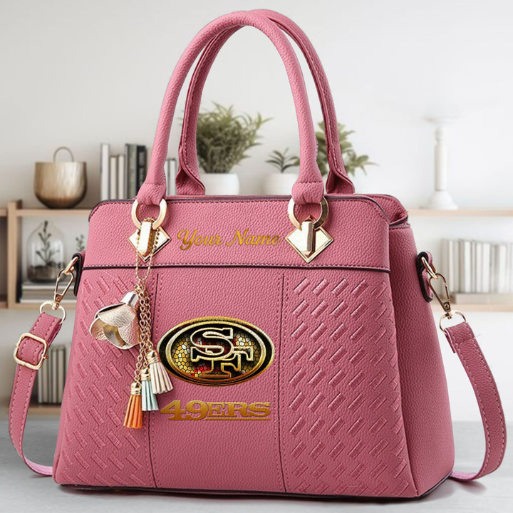 LIMITED EDITION - NEW CUSTOMIZED NFL11 SF49 SAN FRANCISCO 49ERS LUXURY HANDBAG IN MULTIPLE COLORS