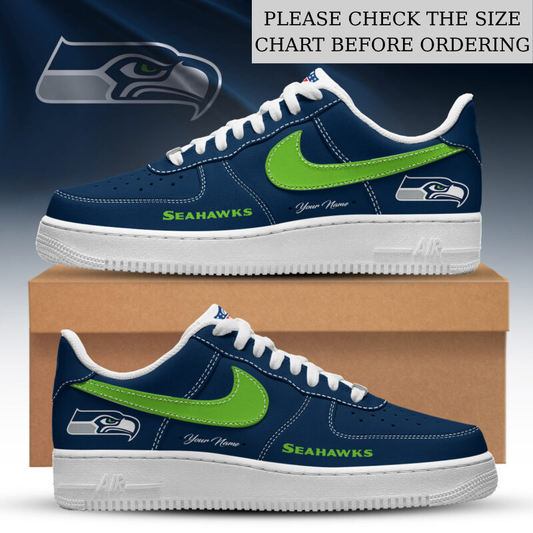 LIMITED EDITION - NEW CUSTOMIZED NFL06 SSH SEATTLE SEAHAWKS AF1 SHOES