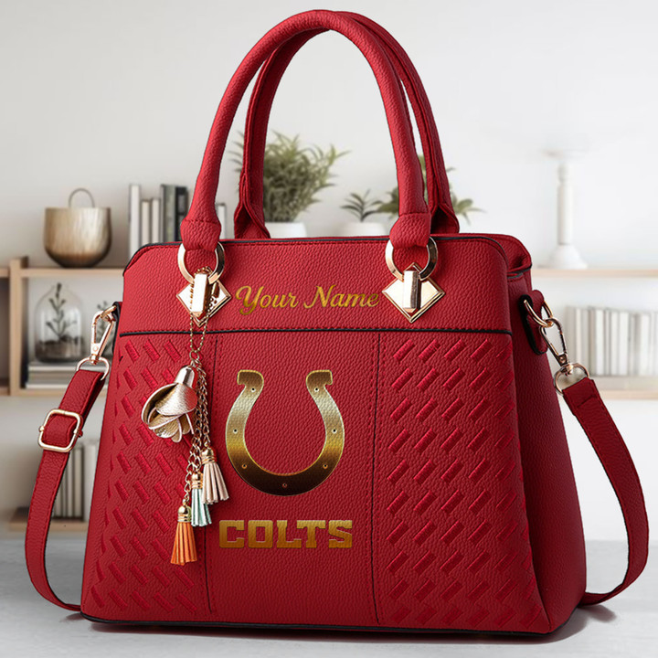 LIMITED EDITION - NEW CUSTOMIZED NFL17 IDC INDIANAPOLIS COLTS LUXURY HANDBAG IN MULTIPLE COLORS