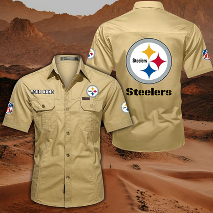 SPECIAL EDITION - NEW CUSTOMIZED NFL14 PSB PITTSBURGH STEELERS MUTICOLOR MEN'S CARGO SHIRT