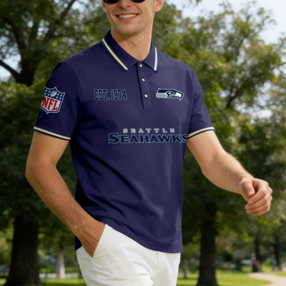 [SPECIAL OFFER] NEW CUSTOMIZED NFL06 SSH SEATTLE SEAHAWKS POLO SHIRT