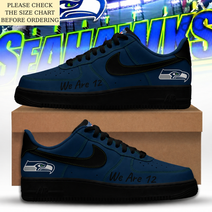 LIMITED EDITION - NEW CUSTOMIZED NFL06 SSH SEATTLE SEAHAWKS AF1 SHOES