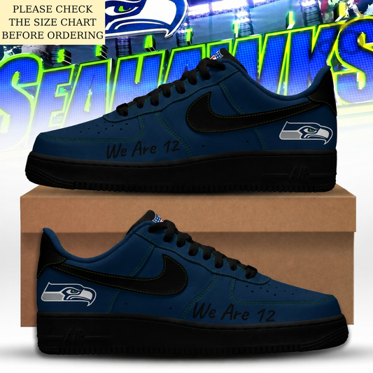 LIMITED EDITION - NEW CUSTOMIZED NFL06 SSH SEATTLE SEAHAWKS AF1 SHOES