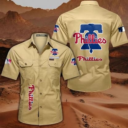 LIMITED EDITION - NEW CUSTOMIZED MLB11 PPS PHILADELPHIA PHILLIES MEN'S CARGO SHIRT
