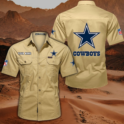 SPECIAL EDITION - NEW CUSTOMIZED NFL21 DCB DALLAS COWBOYS MUTICOLOR MEN'S CARGO SHIRT