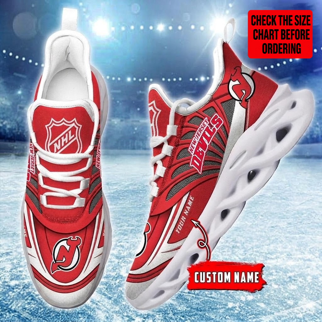 [SUPER SALE] NEW CUSTOMIZED NHL06 NJD NEW JERSEY DEVILS CLUNKY SNEAKERS