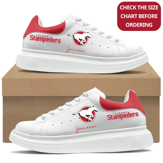 [FAN EXCLUSIVE] NEW CUSTOMIZED CFL06 CGY CALGARY STAMPEDERS MCQUEEN SHOES