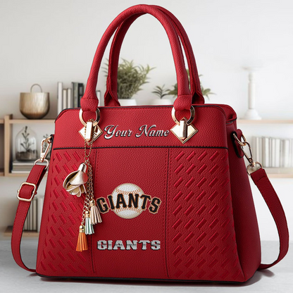 LIMITED EDITION - NEW CUSTOMIZED MLB06 SFG SAN FRANCISCO GIANTS ZIP HANDBAG MULTICOLOR