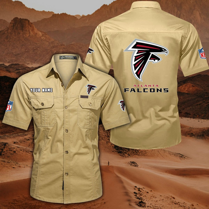 SPECIAL EDITION - NEW CUSTOMIZED NFL18 ATF ATLANTA FALCONS MUTICOLOR MEN'S CARGO SHIRT
