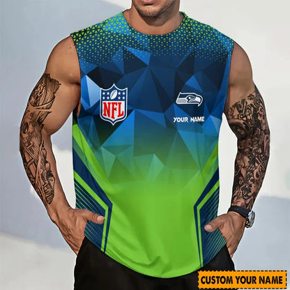 LIMITED EDITION - NEW CUSTOMIZED NFL06 SSH SEATTLE SEAHAWKS MEN'S GYM SHIRT