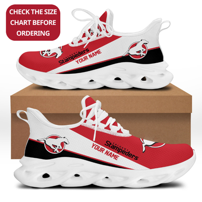 [FAN EXCLUSIVE] NEW CUSTOMIZED CFL06 CGY CALGARY STAMPEDERS MAX SOUL SHOES