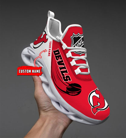 LIMITED EDITION - NEW CUSTOMIZED NHL06 NJD NEW JERSEY DEVILS CLUNKY SNEAKERS