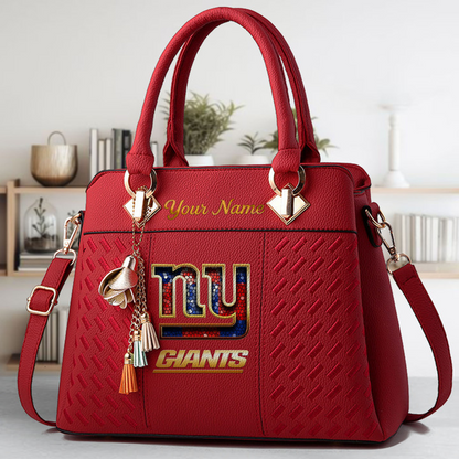 LIMITED EDITION - NEW CUSTOMIZED NFL32 NYG NEW YORK GIANTS LUXURY HANDBAG IN MULTIPLE COLORS