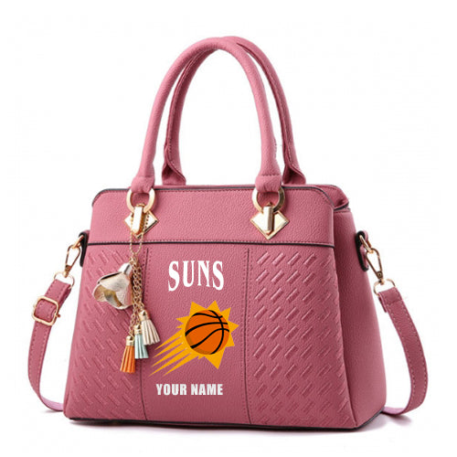 LIMITED EDITION - NEW CUSTOMIZED NBA21 PSU PHOENIX SUNS ZIP HANDBAG MULTICOLOR