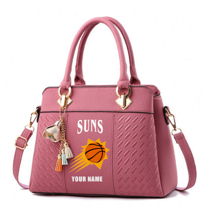 LIMITED EDITION - NEW CUSTOMIZED NBA21 PSU PHOENIX SUNS ZIP HANDBAG MULTICOLOR