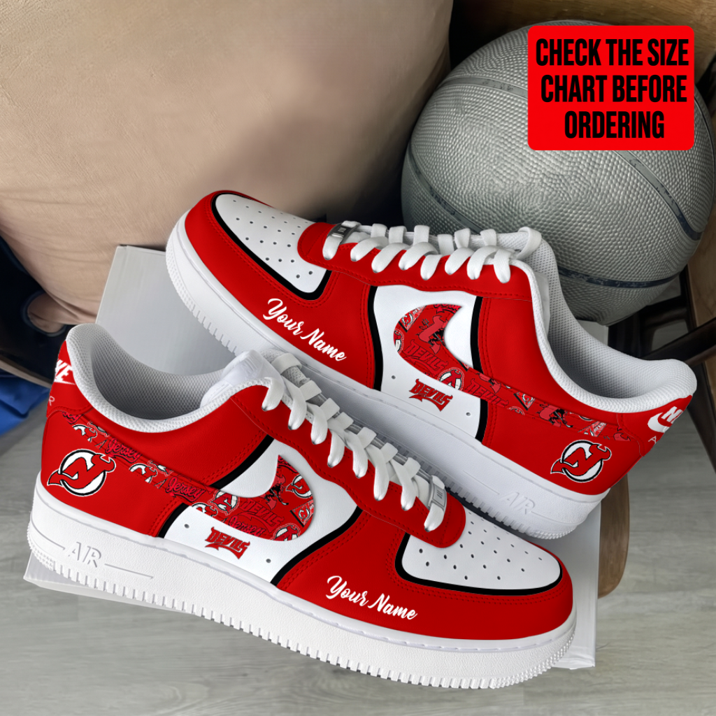 LIMITED EDITION - NEW CUSTOMIZED NHL06 NJD NEW JERSEY DEVILS AF1 SHOES