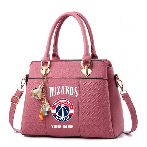 LIMITED EDITION - NEW CUSTOMIZED NBA28 WWI WASHINGTON ZIP HANDBAG MULTICOLOR