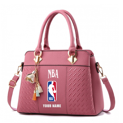 LIMITED EDITION - NEW CUSTOMIZED NBA31 NATIONAL BASKETBALL ASSOCIATION ZIP HANDBAG MULTICOLOR