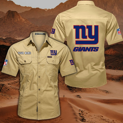 SPECIAL EDITION - NEW CUSTOMIZED NFL32 NYG NEW YORK GIANTS MUTICOLOR MEN'S CARGO SHIRT