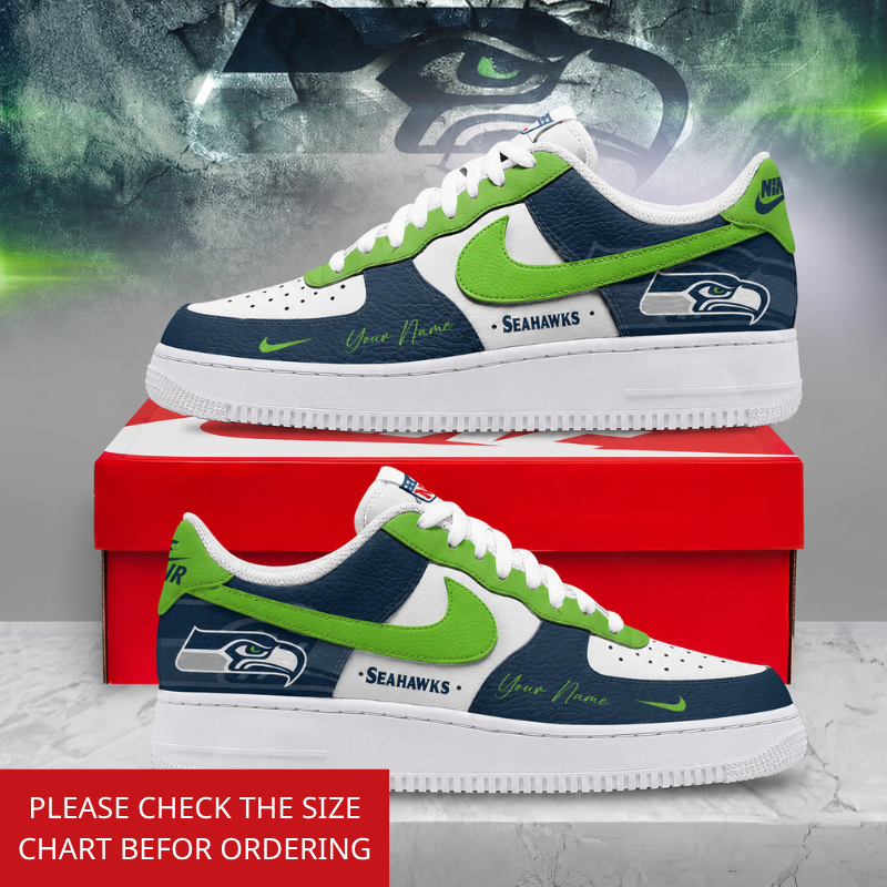 LIMITED EDITION - NEW CUSTOMIZED NFL06 SSH SEATTLE SEAHAWKS AF1 SHOES
