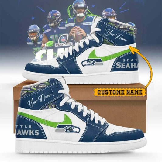 LIMITED EDITION - NEW CUSTOMIZED NFL06 SSH SEATTLE SEAHAWKS AIR JORDAN SNEAKERS