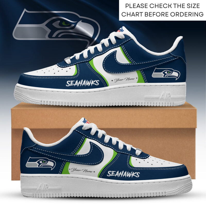 LIMITED EDITION - NEW CUSTOMIZED NFL06 SSH SEATTLE SEAHAWKS AF1 SHOES