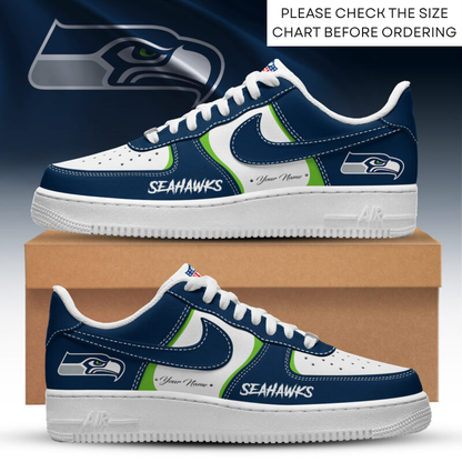 LIMITED EDITION - NEW CUSTOMIZED NFL06 SSH SEATTLE SEAHAWKS AF1 SHOES