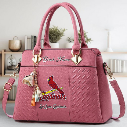LIMITED EDITION - NEW CUSTOMIZED MLB24 SLC ST. LOUIS CARDINALS ZIP HANDBAG MULTICOLOR