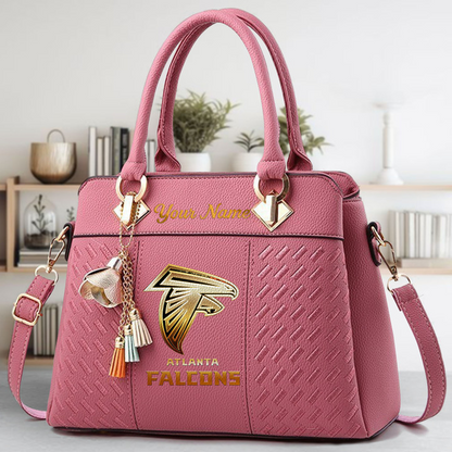 LIMITED EDITION - NEW CUSTOMIZED NFL18 ATF ATLANTA FALCONS LUXURY HANDBAG IN MULTIPLE COLORS