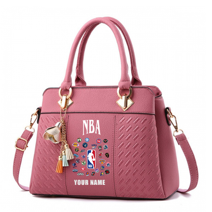 LIMITED EDITION - NEW CUSTOMIZED NBA32 NBA ALL TEAMS ZIP HANDBAG MULTICOLOR