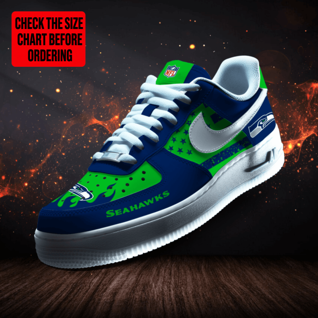 LIMITED EDITION - NEW CUSTOMIZED NFL06 SSH SEATTLE SEAHAWKS AF1 SNEAKERS