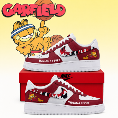 POPULAR NOW - NEW CUSTOMIZED WNBA06 IDF INDIANA FEVER x GARFIELD AF1 SNEAKERS