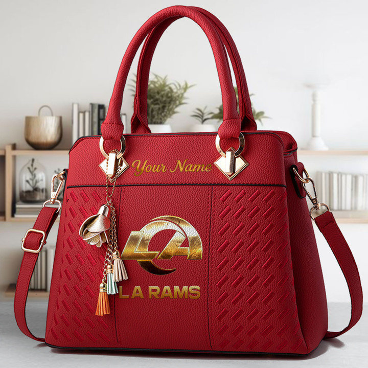 LIMITED EDITION - NEW CUSTOMIZED NFL22 LAR LOS ANGELES RAMS LUXURY HANDBAG IN MULTIPLE COLORS