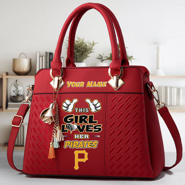 LIMITED EDITION - NEW CUSTOMIZED MLB29 PHP PITTSBURGH PIRATES ZIP HANDBAG MULTICOLOR
