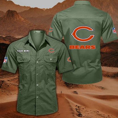 SPECIAL EDITION - NEW CUSTOMIZED NFL26 CCB CHICAGO BEARS MUTICOLOR MEN'S CARGO SHIRT
