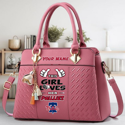 LIMITED EDITION - NEW CUSTOMIZED MLB11 PPS PHILADELPHIA PHILLIES ZIP HANDBAG MULTICOLOR
