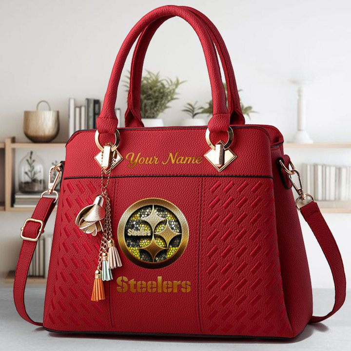 LIMITED EDITION - NEW CUSTOMIZED NFL14 PSB PITTSBURGH STEELERS LUXURY HANDBAG IN MULTIPLE COLORS