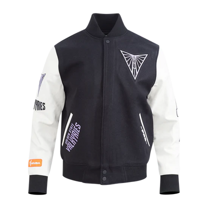 LIMITED EDITION - NEW CUSTOMIZED WNBA05 GSV GS VALKYRIES BASEBALL JACKET, SATIN VARSITY JACKET 04