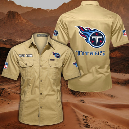 SPECIAL EDITION - NEW CUSTOMIZED NFL31 TST TENNESSEE TITANS MUTICOLOR MEN'S CARGO SHIRT