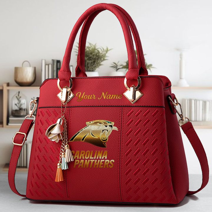 LIMITED EDITION - NEW CUSTOMIZED NFL23 CLP CAROLINA PANTHERS LUXURY HANDBAG IN MULTIPLE COLORS