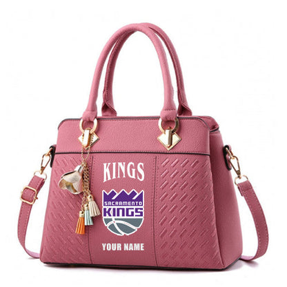 LIMITED EDITION - NEW CUSTOMIZED NBA16 SKI SACRAMENTO KINGS ZIP HANDBAG MULTICOLOR