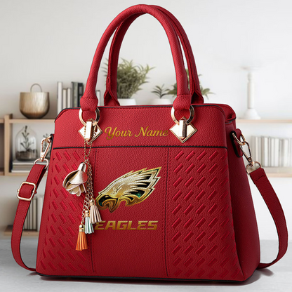 LIMITED EDITION - NEW CUSTOMIZED NFL02 PPE PHILADELPHIA EAGLES LUXURY HANDBAG IN MULTIPLE COLORS