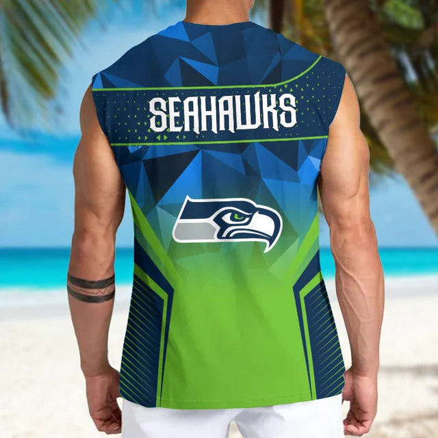LIMITED EDITION - NEW CUSTOMIZED NFL06 SSH SEATTLE SEAHAWKS MEN'S GYM SHIRT