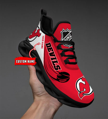 LIMITED EDITION - NEW CUSTOMIZED NHL06 NJD NEW JERSEY DEVILS CLUNKY SNEAKERS